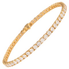Alexander Bracelet tennis en or jaune 18 carats avec diamants de 5,89 carats