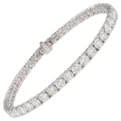Alexander 8.33 Carats D-F Color Diamond Tennis Bracelet 18-Karat White Gold