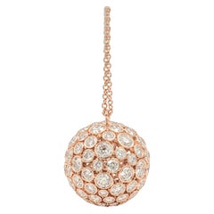 Tiffany & Co. 18 Karat Rose Gold Round Diamond Prism Pendant