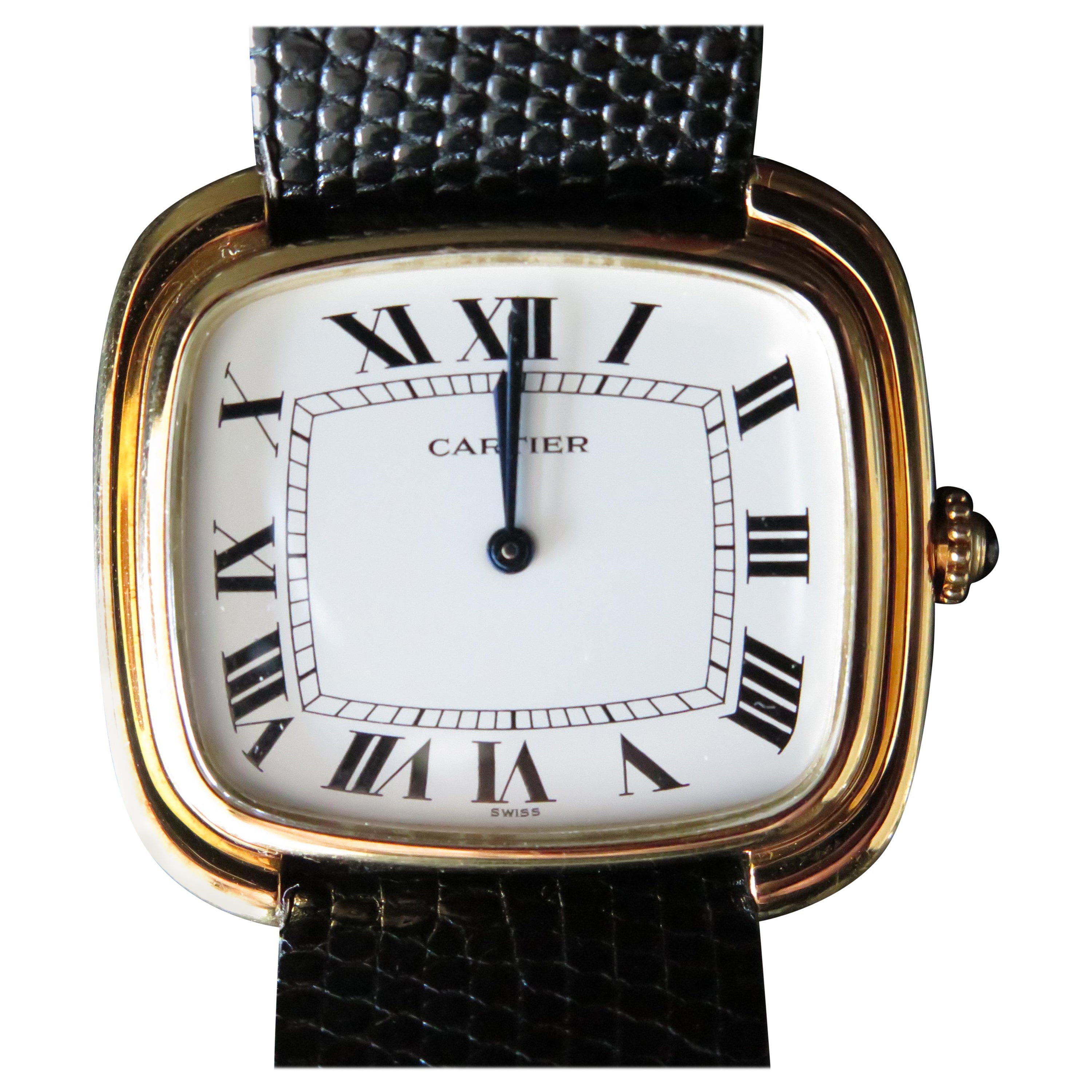 Rare Cartier Jumbo Watch 1970s For Sale