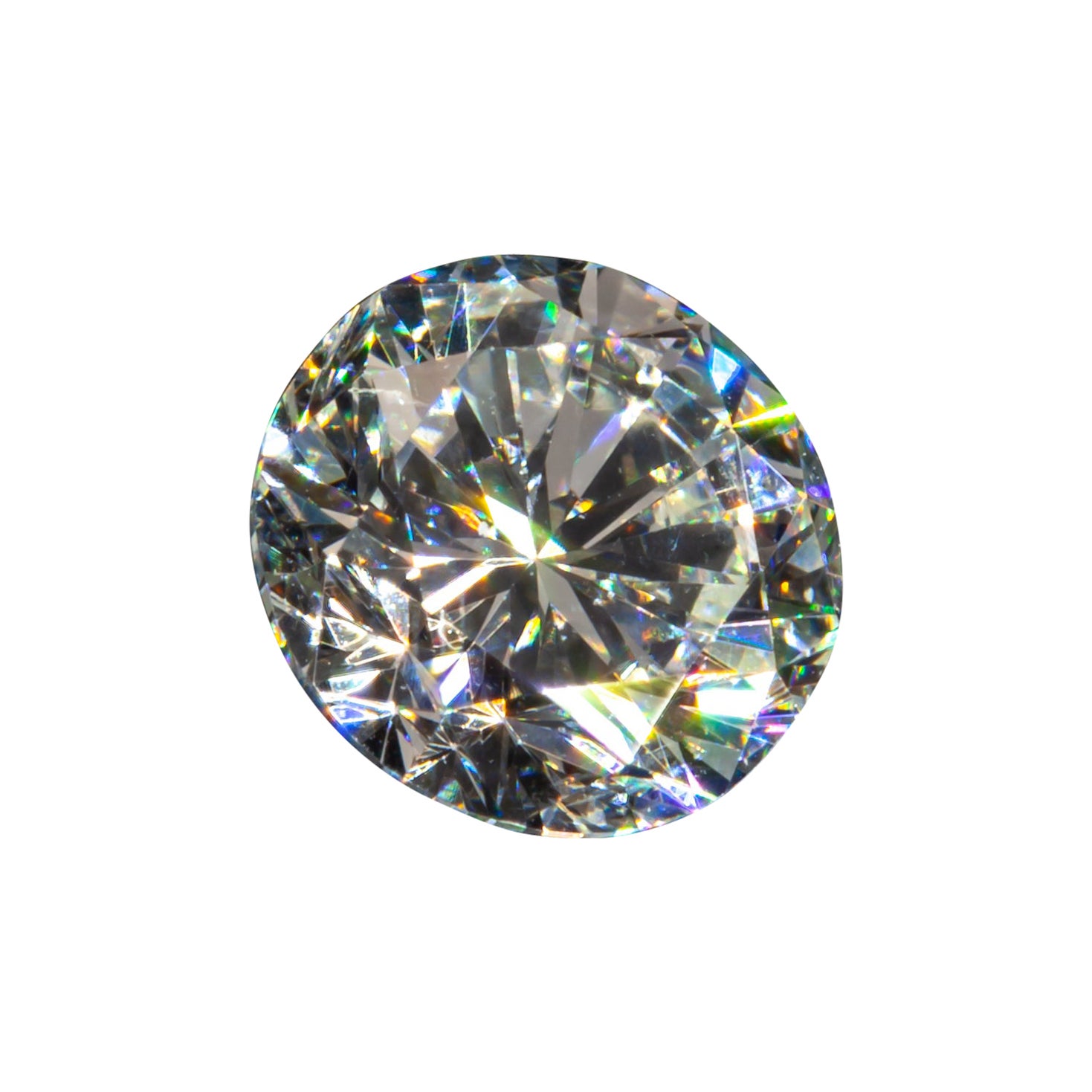 Diamant taille ronde brillant de 0,61 carat non serti H/ SI1 certifié GIA
