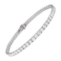 Alexander Bracelet tennis en or blanc 18 carats avec diamants de 6,45 carats