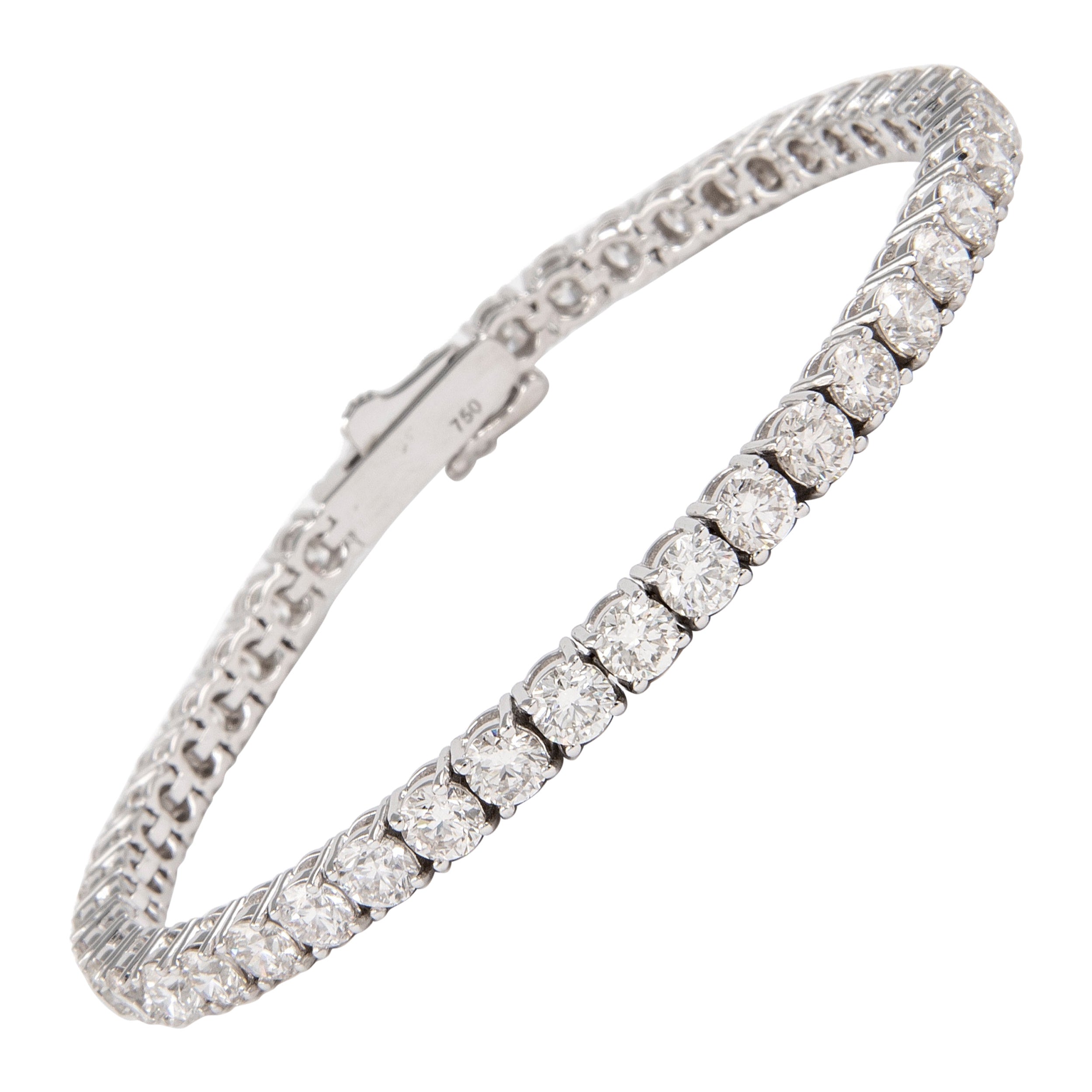 Alexander 11.03 Carats Diamond Tennis Bracelet 18-Karat White Gold