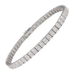 Alexander Bracelet tennis en or blanc 18 carats avec diamants taille radiant de 10,24 carats