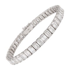 Alexander Tous GIA 20,69ct  Bracelet tennis en or blanc 18 carats avec diamants 0,48 carat