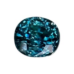 zircon naturel bleu océan de 5,63 carats provenant du Cambodge