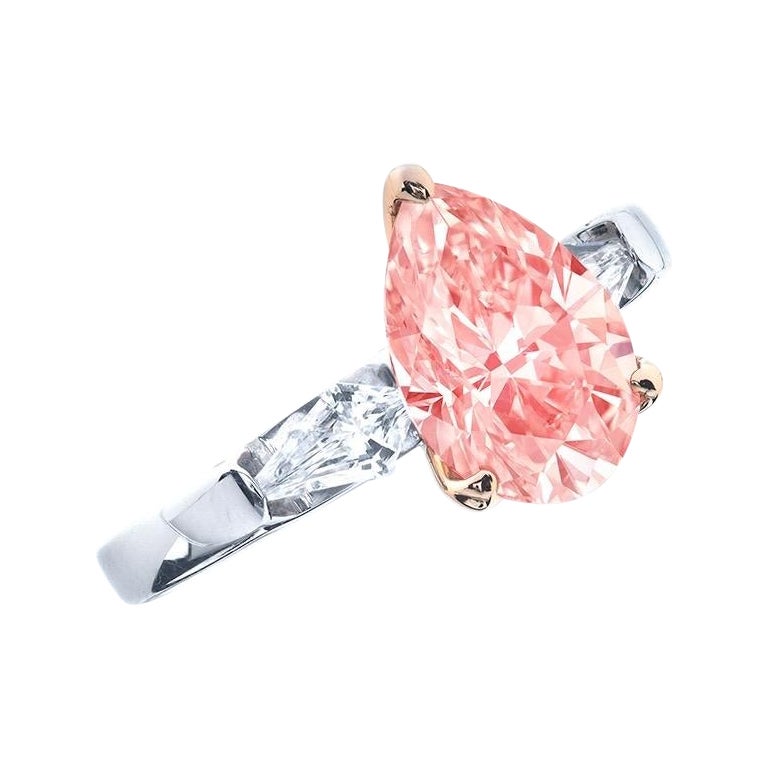 Emilio Jewelry Gia Certified Orange Pink Diamond Ring
