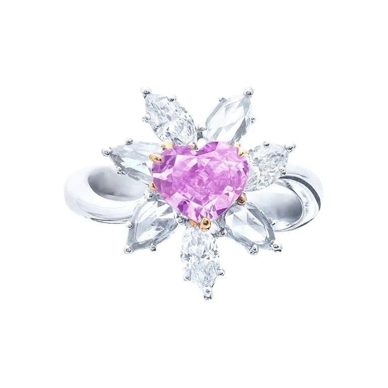 Emilio Jewelry Gia Certified Intense Purple Diamond Ring For Sale