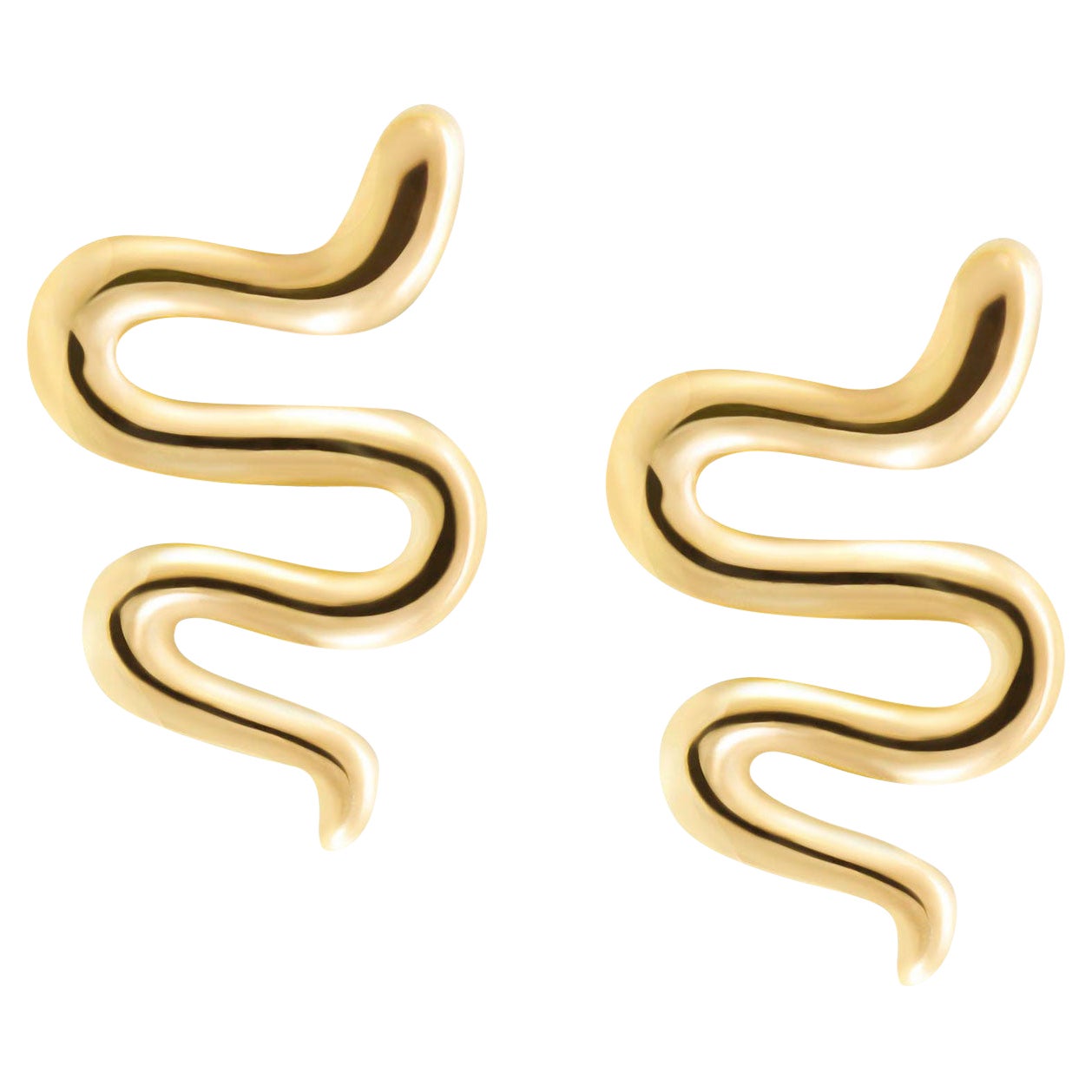 Bite Me 18k Snake Stud Earrings