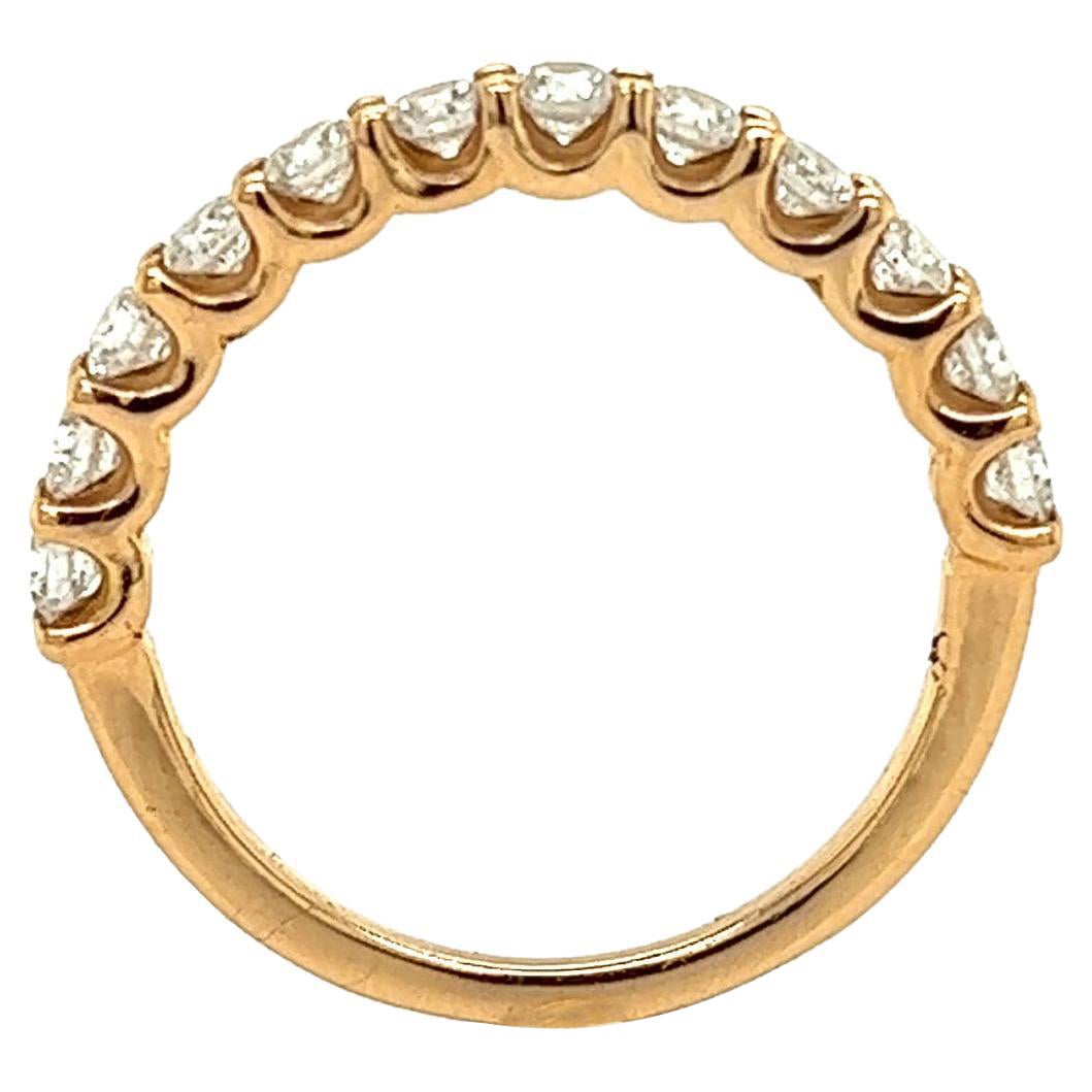 18 Karat Gelbgold Diamant-Hochzeitsring im Angebot