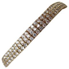 1980s Diamond Gold Bracelet 11