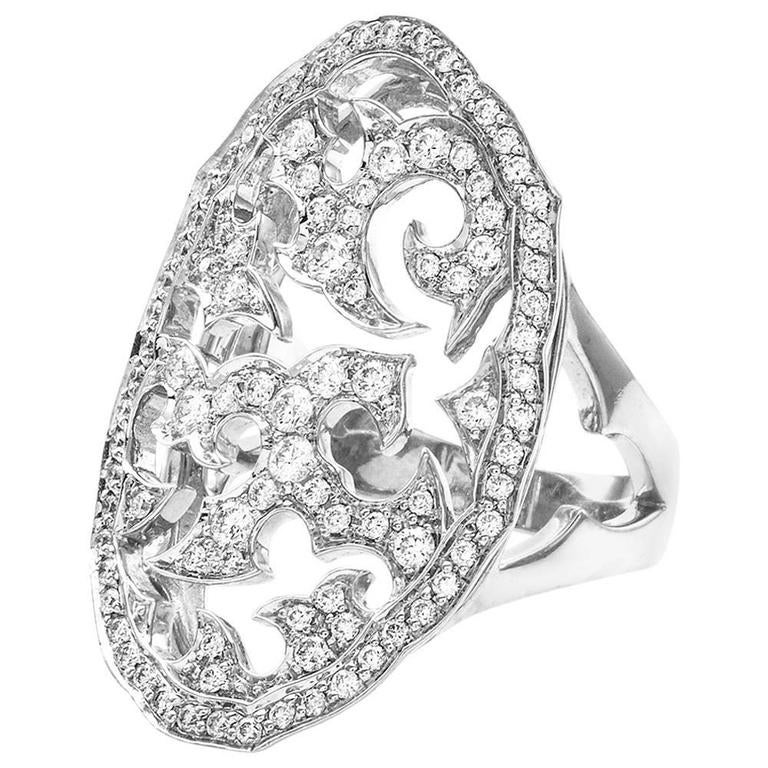 Stephen Webster Thorn Collection Pavé Diamond Ring For Sale at 1stdibs