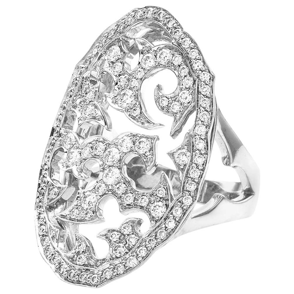 Stephen Webster Thorn Collection Pavé Diamond Ring For Sale
