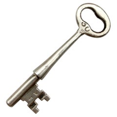 Victorian Sterling Silver Key Pendant