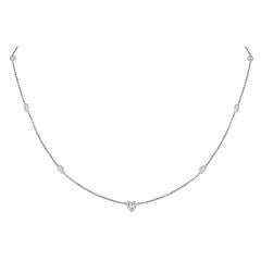 1.85 Carats Fancy Cut Diamonds Gold Necklace 8