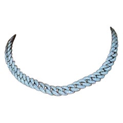 Pave Diamond Chain Link Necklace 19.61 Carat t.w.