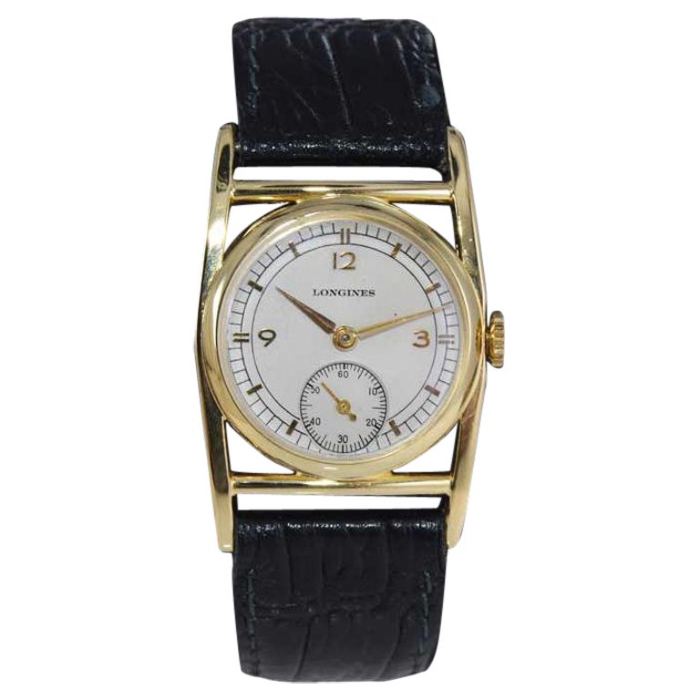 Longines Yellow Gold Filled Art Deco Watch, circa 1950s