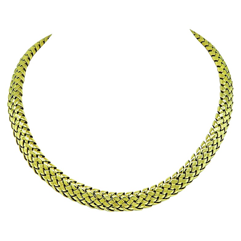 Vannerie Choker-Halskette von Tiffany & Co aus Gold