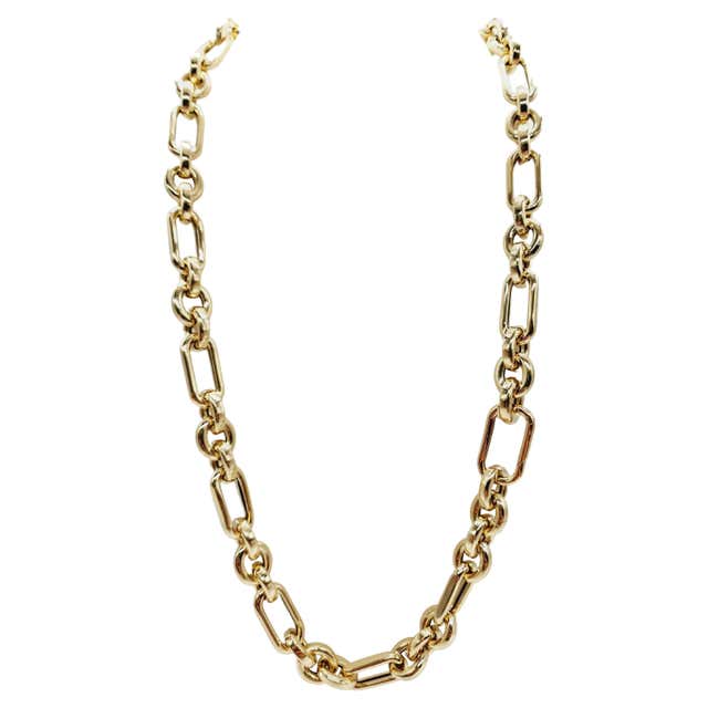 Syna 18 Karat Yellow Gold Link Chain For Sale at 1stDibs