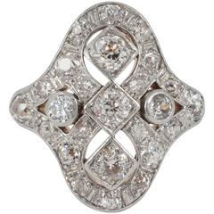 1920s Art Deco Diamond Gold Platinum Ring 1920s Art Deco Diamond Gold Platinum Ring