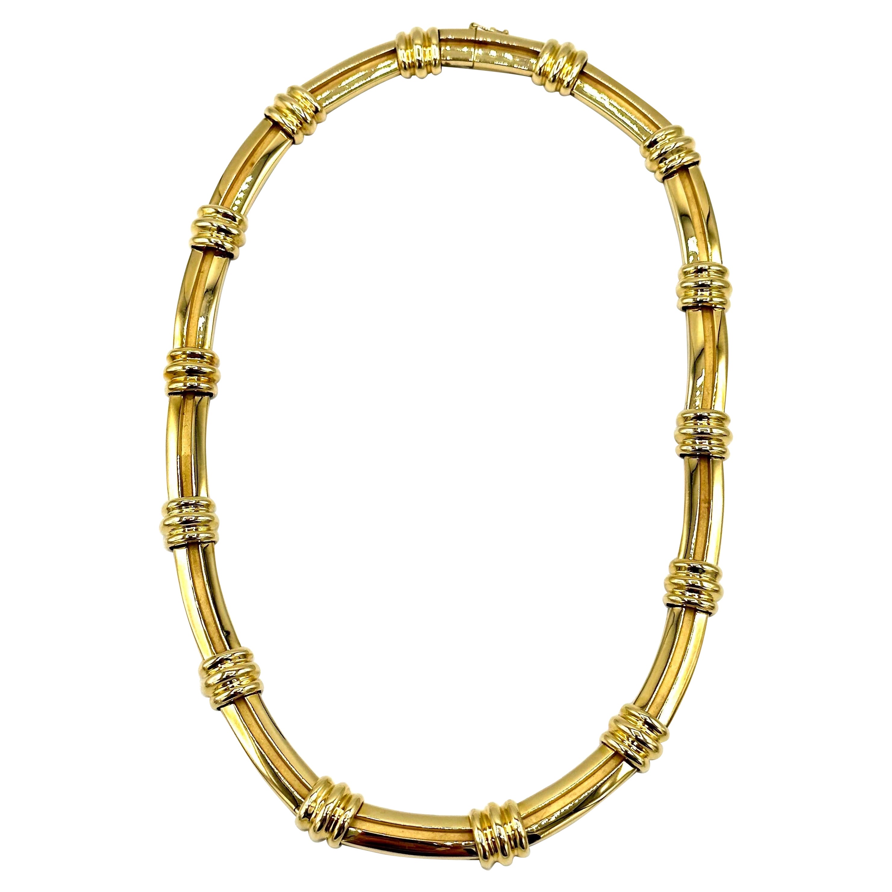 Tiffany & Co. 18k Yellow Gold Bar Link Necklace