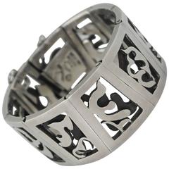 Super Rare Antonio Pineda .970 Silver Pierced Bracelet - 1of2 a mismatched pair