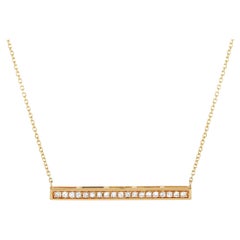 LB Exclusive 14k Yellow Gold 0.25 Carat Diamond Bar Necklace