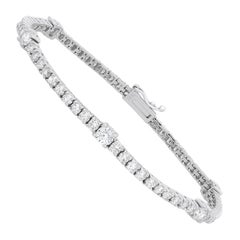 4.12 Carat Diamond Tennis Bracelet 14K White Gold