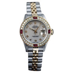 Rolex Datejust Diamond/Ruby Bezel Two Tone Watch