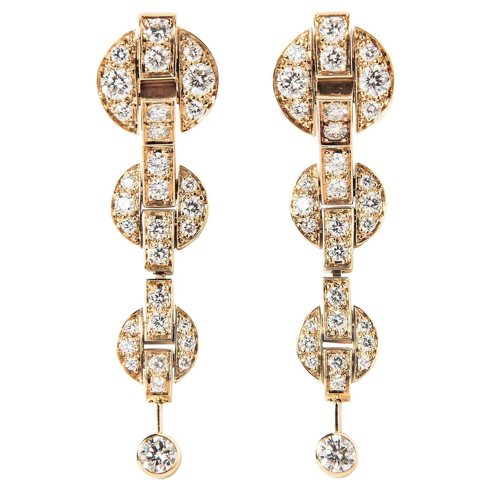 Cartier Himalia Diamond Earrings For Sale