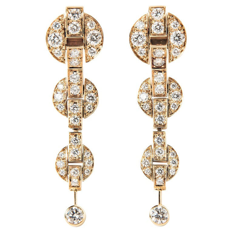 Cartier Himalia Diamond Earrings For Sale at 1stDibs