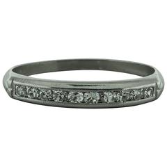 1930s Art Deco Diamond Platinum Band Ring