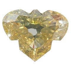 Used 0.93 Carat Bird Brilliant GIA Certified Fancy Brownish Yellow Color I1 Clarity