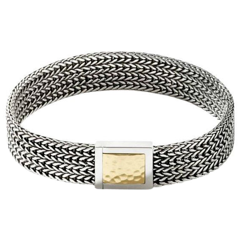 John Hardy Rata Classic Kette 18k Gold & Silber Armband BUZ900918XUM