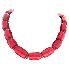 AJD Dramatically Elegant Beautiful Natural Highly Polished Bamboo Coral Necklace