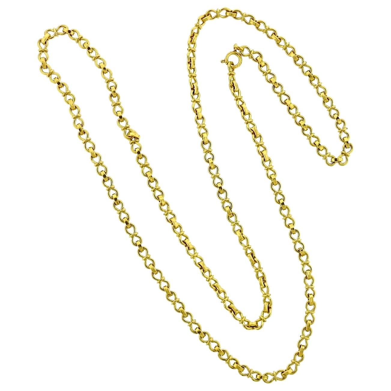 Buccellati Gold Long Chain Necklace