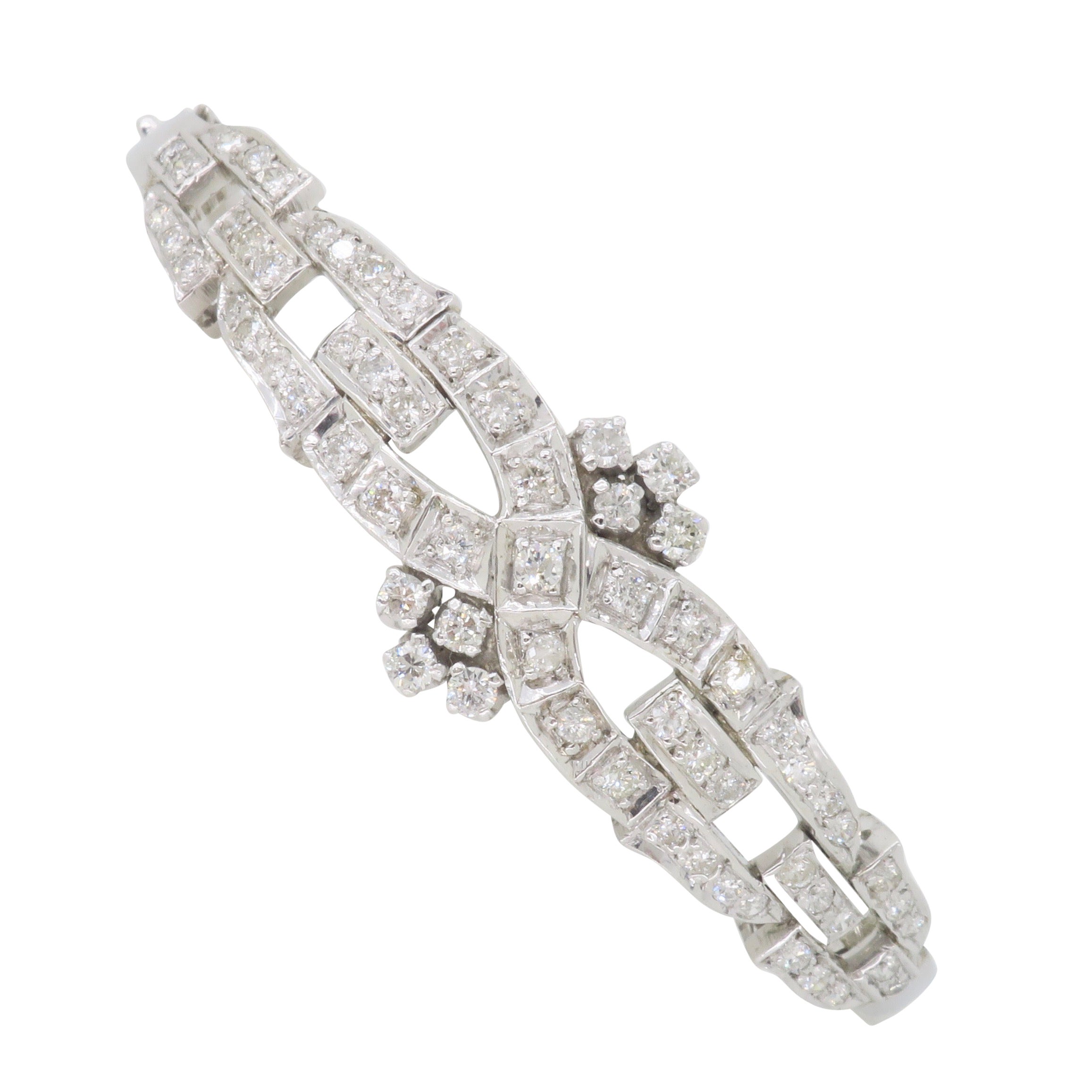 Bracelet en diamant sur mesure 1,60CTW en vente