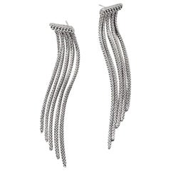 John Hardy Classic Chain Curb Link Tassel Earrings EB900944