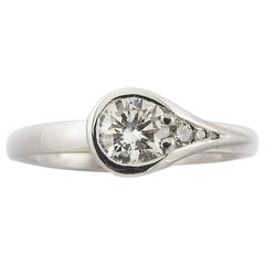 Diamond and White Gold Ring Engagement Ring 12