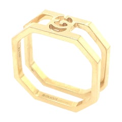 Gucci Running G 18k Gold Double Ring