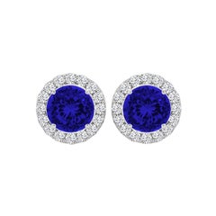 Clous d'oreilles en tanzanite faits sur commande