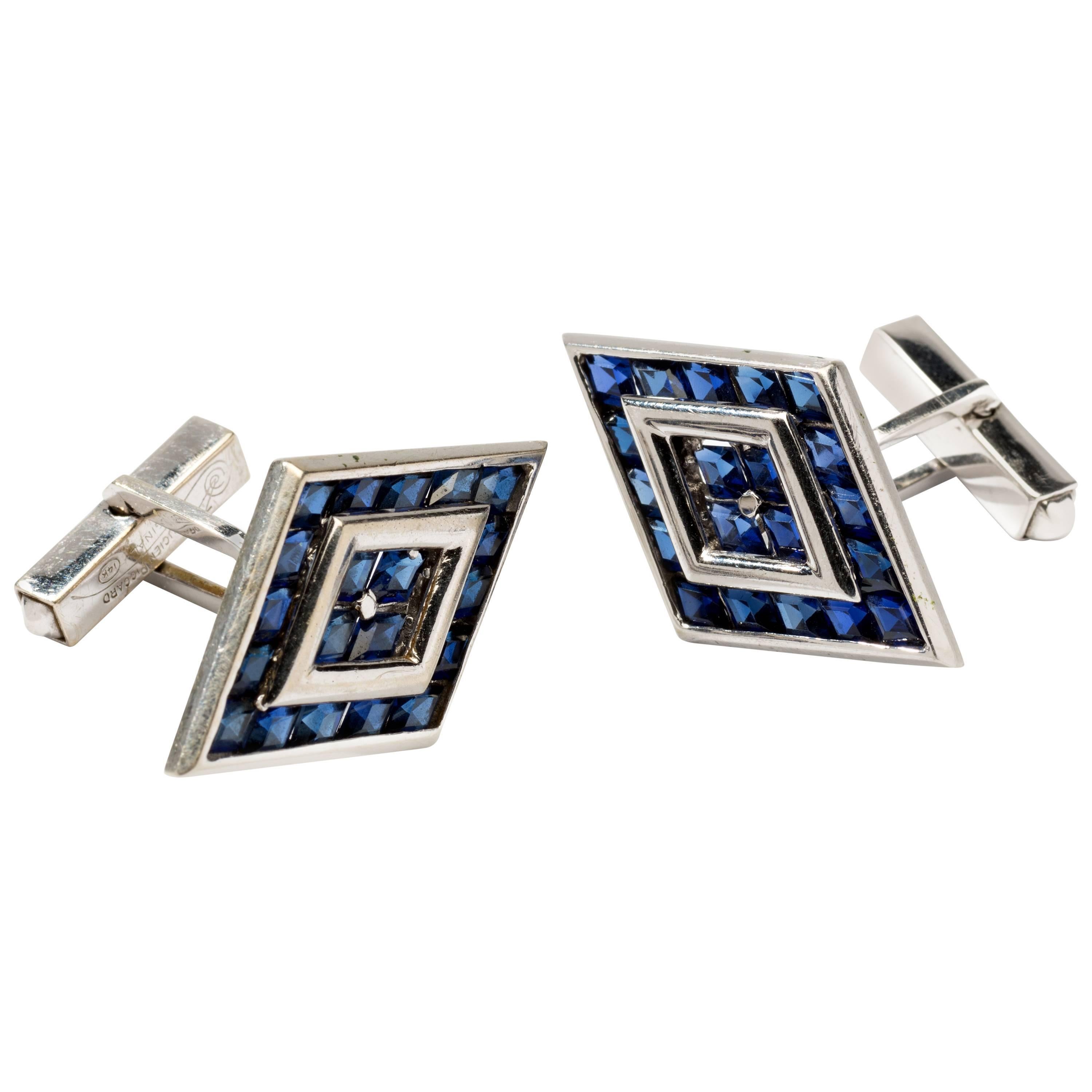 Lucien Piccard Gold Cufflinks For Sale
