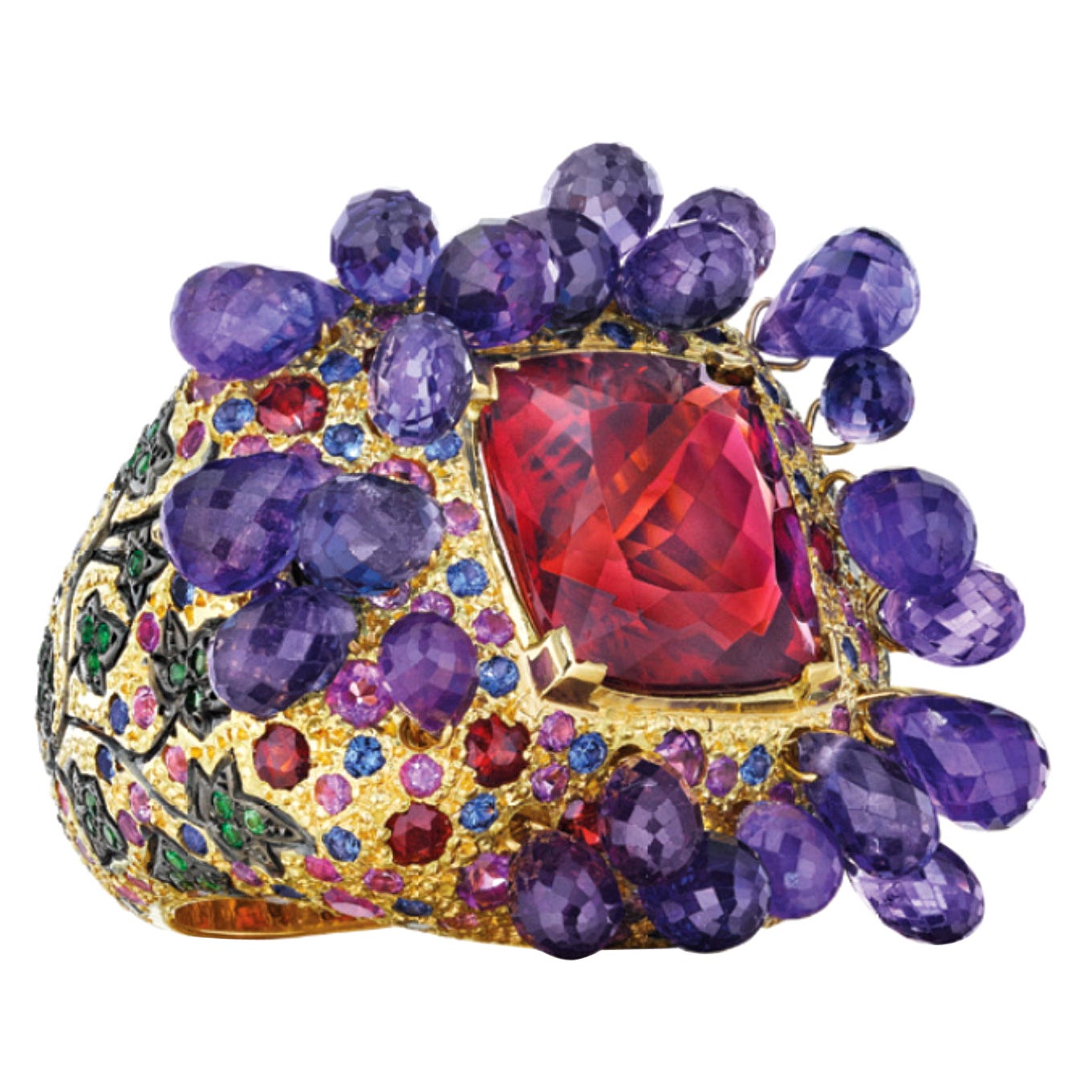 Red Tourmaline Mythology Collection Bacchus Ring by Madstone For Sale