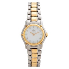 Used Ladies Ebel Mini Sport, Diamond Dot Dial, 18k Yellow Gold, Excellent Condition