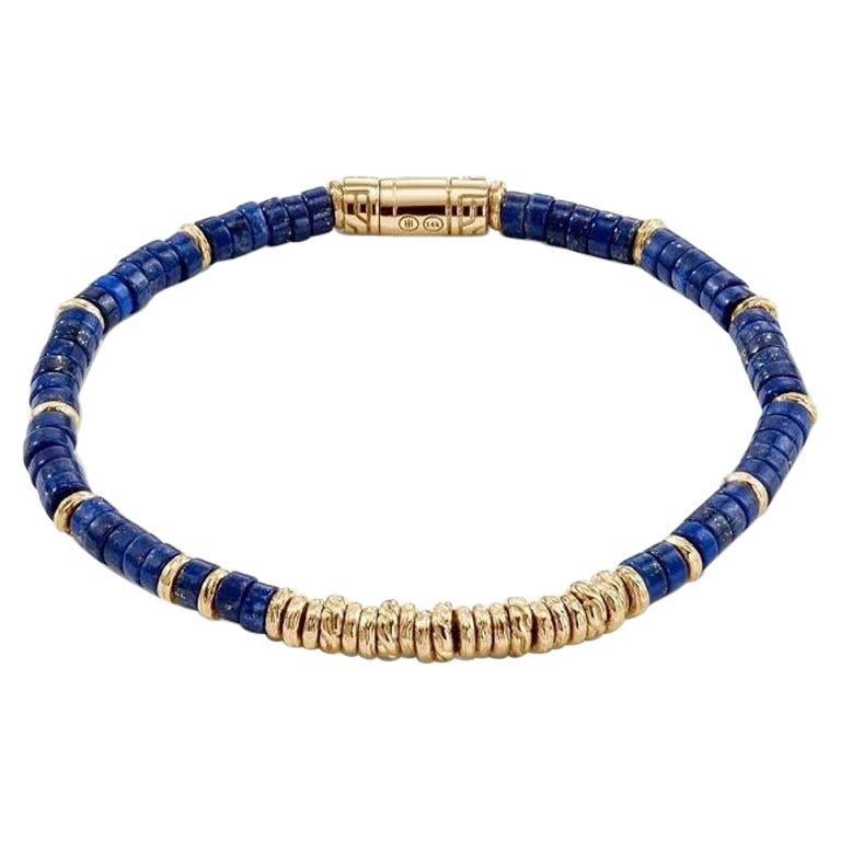 John Hardy Heishi 14k Yellow Gold Lapis Lazuli Bracelet BUGGS900984LPZXU at  1stDibs | bracelets beads