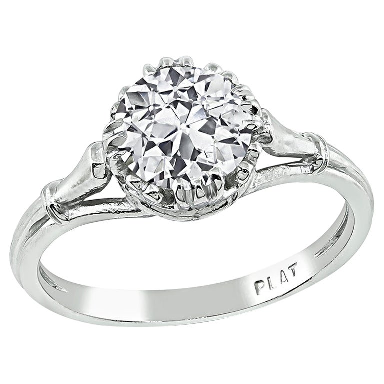 GIA Certified 1.08 Carat Diamond Engagement Ring For Sale