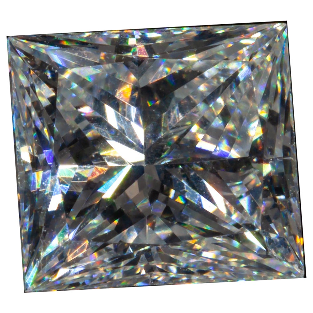 1.09 Carat Loose F/ VS2 Princess Cut Diamond GIA Certified For Sale