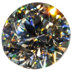 Diamant taille ronde brillant de 1,37 carat non serti K/VS2 certifié GIA