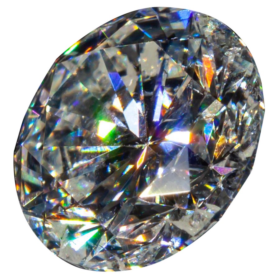 Diamant taille ronde brillant de 1,22 carat non serti H / I1 certifié GIA en vente