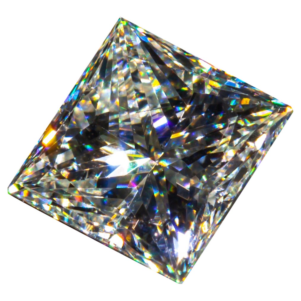 0.54 Carat Loose J/ VS2 Princess Cut Diamond GIA Certified For Sale